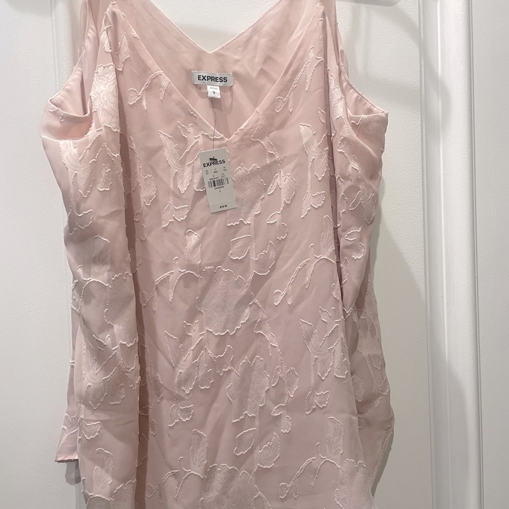 New size L Express plush pink top